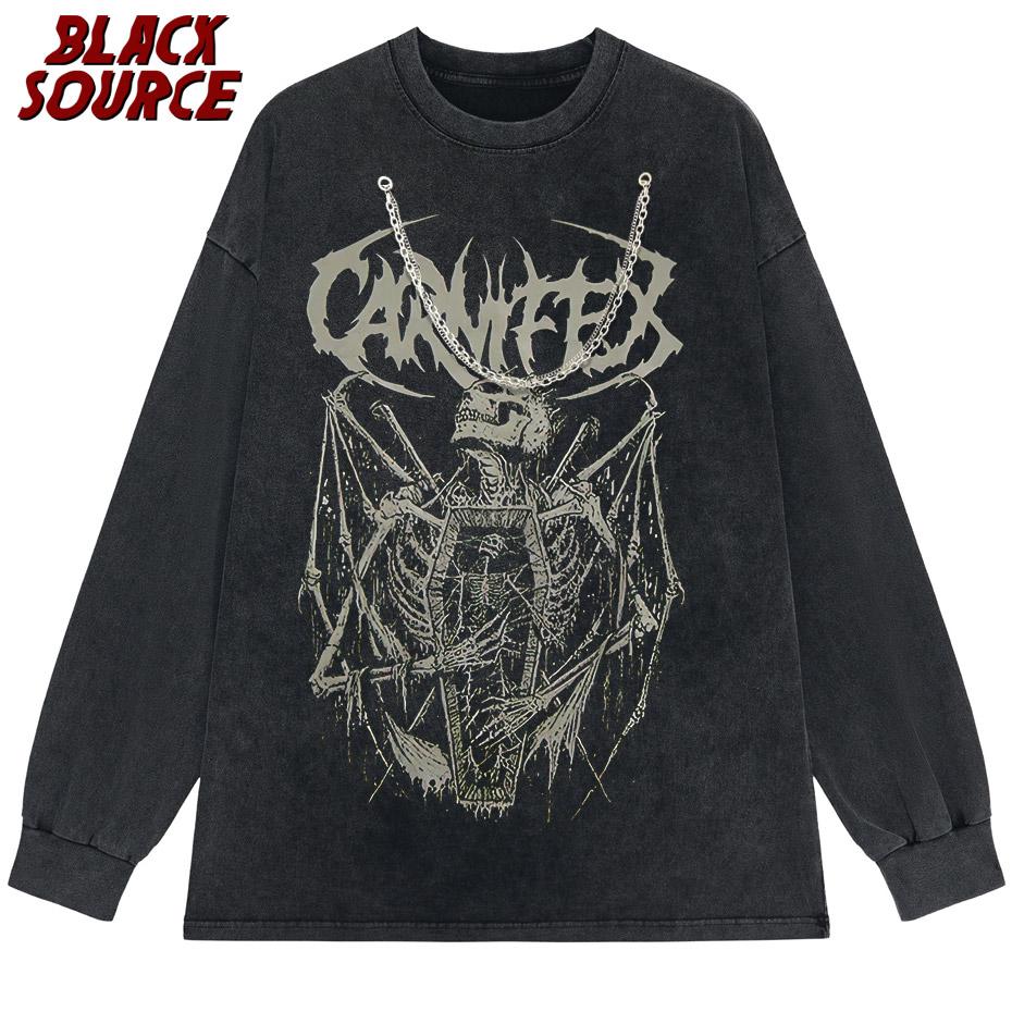 Summer Goth T Shirt for Men Aesthetic Loose Unisex Tshirt Punk Dark Grunge Streetwear Gothic Top Harajuku Cotton Mens Clothing