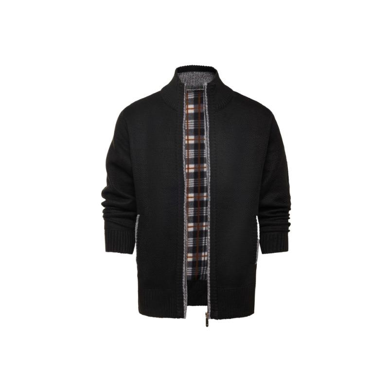 Maglione da Uomo Invernale a Collo Alto Spesso di Velluto Giacca Cardigan Casual Slim alla Moda