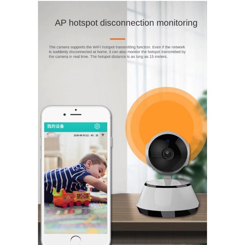 White Wireless camera Indoor WiFi camera Baby Monitor WiFi network camera Home monitor Home Security Roulette Night Vision White