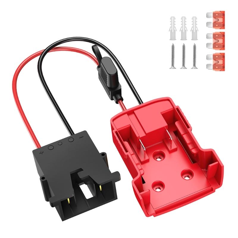 

Universal 18V Lithium Battery Power Adapter for Riding Toy Car with Harness Connectors 3pcs 40Amp Fuses Included чорний