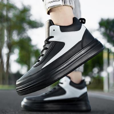 Herr Svarta Sport Skateboard Skor Sneakers Studenter Hip-hop Vita Skor Höga Basketbollskor Större Storlek