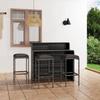 Garden Bar Set - vidaXL - Grey - 4 Pcs - Weatherproof - Comfortable