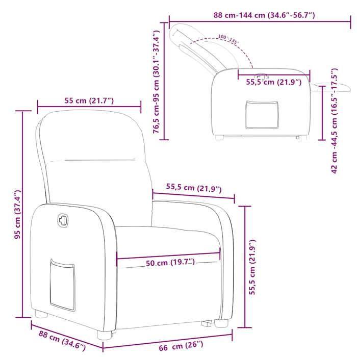 VidaXL Fauteuil inclinable noir tissu 3302974