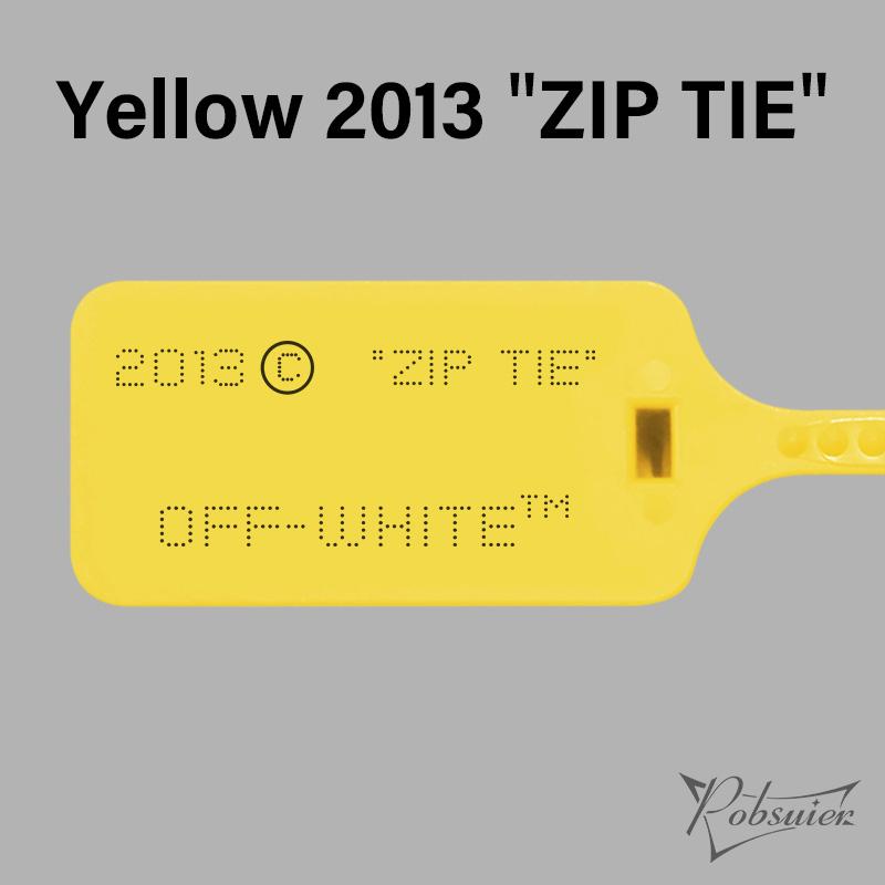 custom off white zip tie