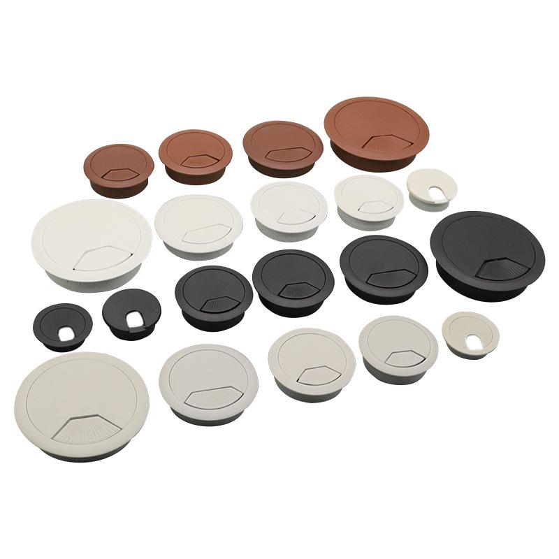 Diswei Desktop Cable Organizer Box, Round Plastic Wire Grommet for Office and Home Desk Management