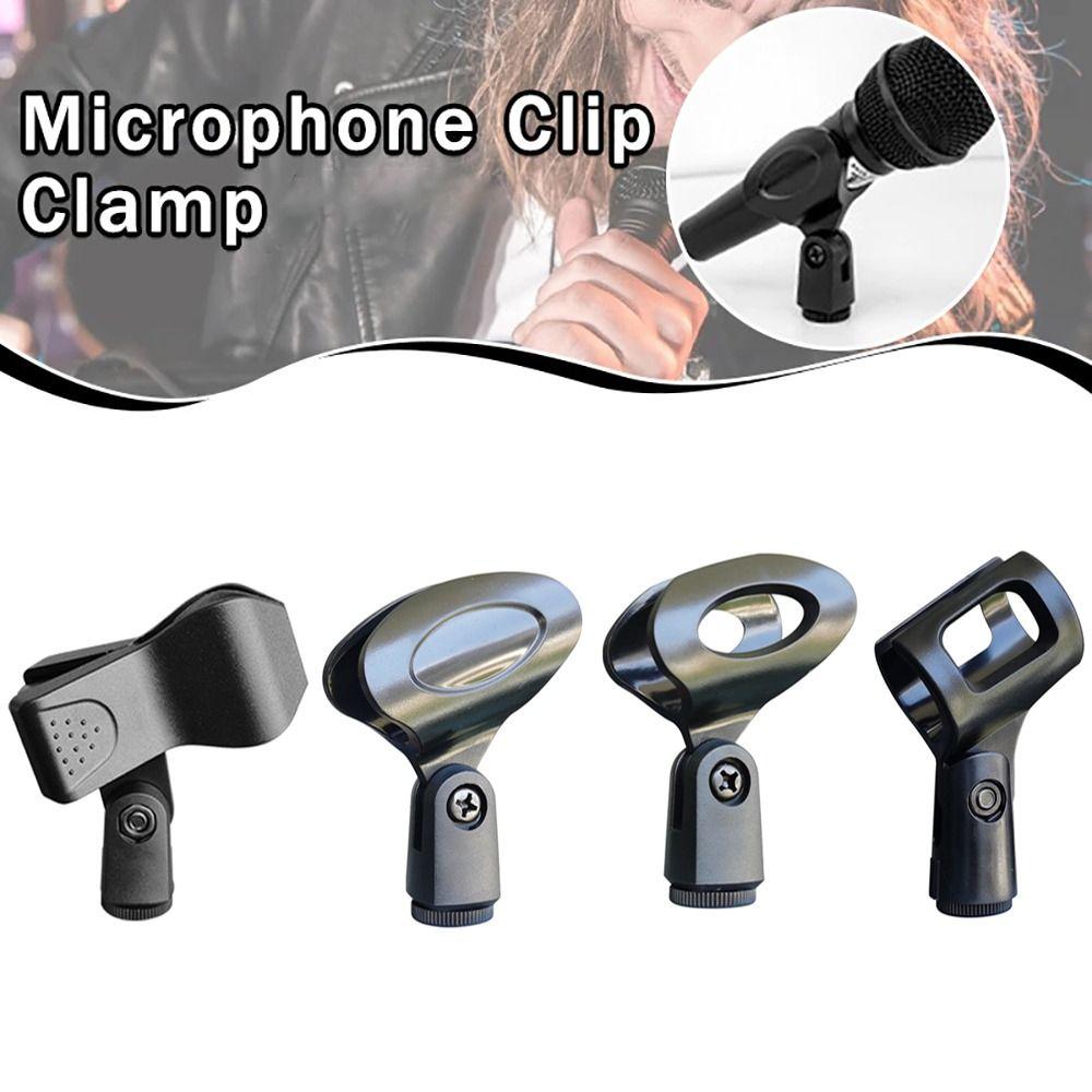 Universal Microphone Clip Rotatable Handheld Mic Mount Holder Durable Mic Stand Clip Wireless/ Wired Mic