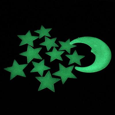 Moon Stars Color Glow In The Dark Luminous Fluorescent Stickers Decal