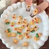 10Pcs Kawaii Christmas Gingerbread Man Elk Resin Nail Charms Cartoon Creative Yellow Bear Snowman Nail Art Decorations Diy Nails