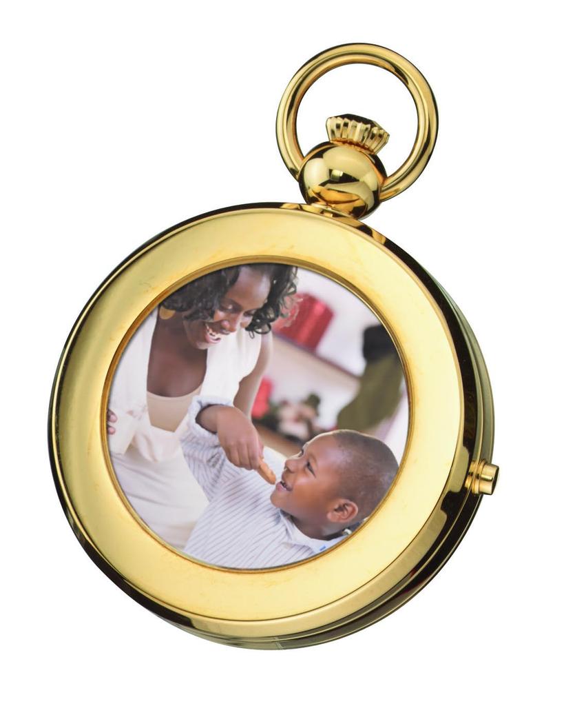 Charles Hubert, Paris Men's Pocket Watch, Hand-Wound Mechanical with Photo Frame, 3848