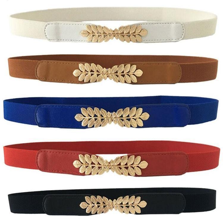Buy Women Skinny Buckle Elastic Stretch 