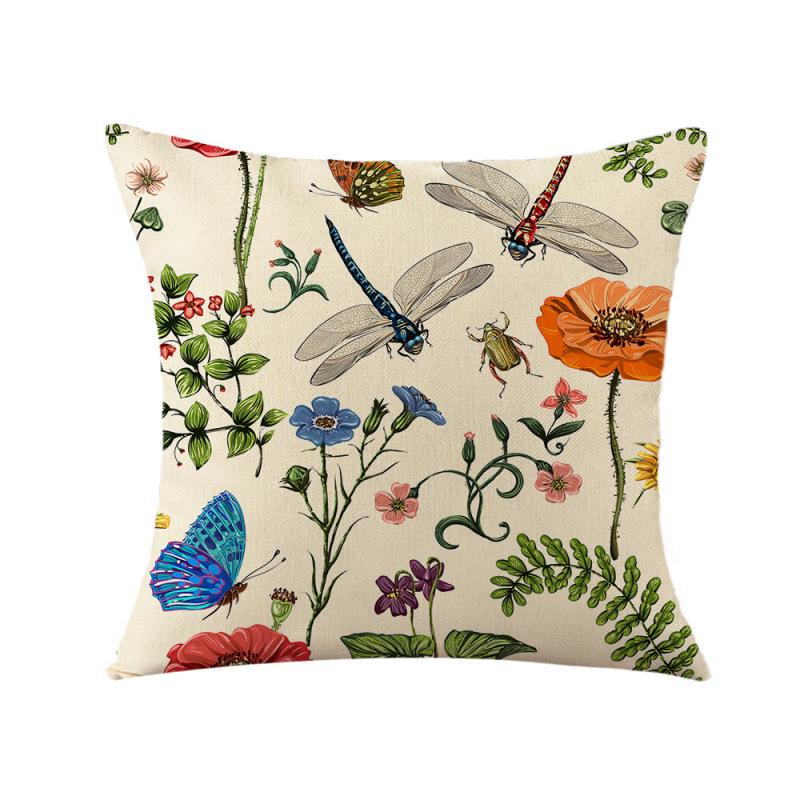 Fresh Plant Throw Pillow - Home Decor Pillowcase for Bedside or Sofa