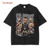 50 Cent T Shirt Hip Hop Rapper Singer Tops Tees Vintage Washed Short Sleeve Oversized T-shirt Harajuku Sweatshirts 100% Cotton