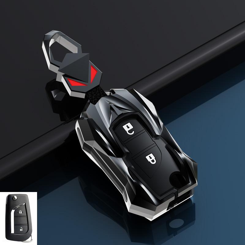 Zinc Alloy Car Key Case For Toyota Prius Camry Corolla C-HR CHR RAV4 Prado Izoa Levin Avalon 2018 -2024 Accessories