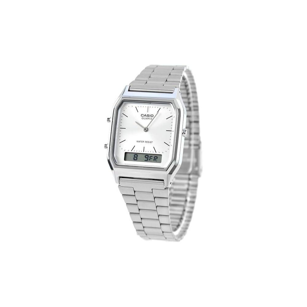 Casio Classic AQ-230A-7AMQY Quartz Watch for Men and Women Silver Stainless Steel Band