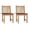Day and Night - Day and Night Garden Chairs 2 Units Solid Teak Wood with Cushions