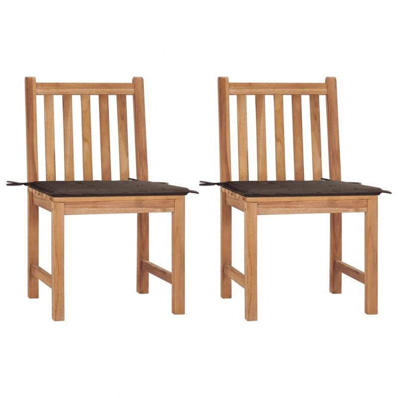 Day and Night - Day and Night Garden Chairs 2 Units Solid Teak Wood with Cushions