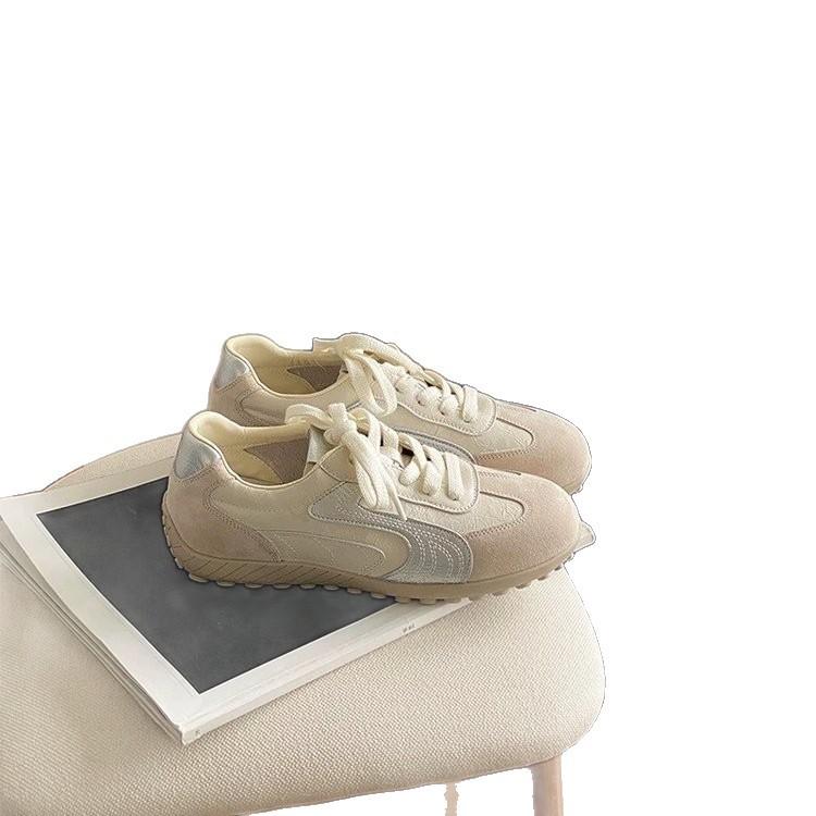 Leather Casual Sports Board Shoes, Little White Shoes, Outdoor Running, Mountaineering, Tourism, Soft Sole, Thick Sole, German Training Forrest Gump S