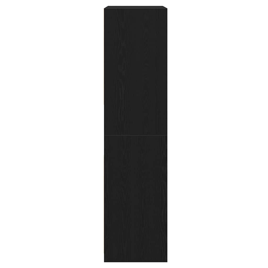 Wardrobe with Shelf Black Oak Effect 50 x 50 x 200 cm