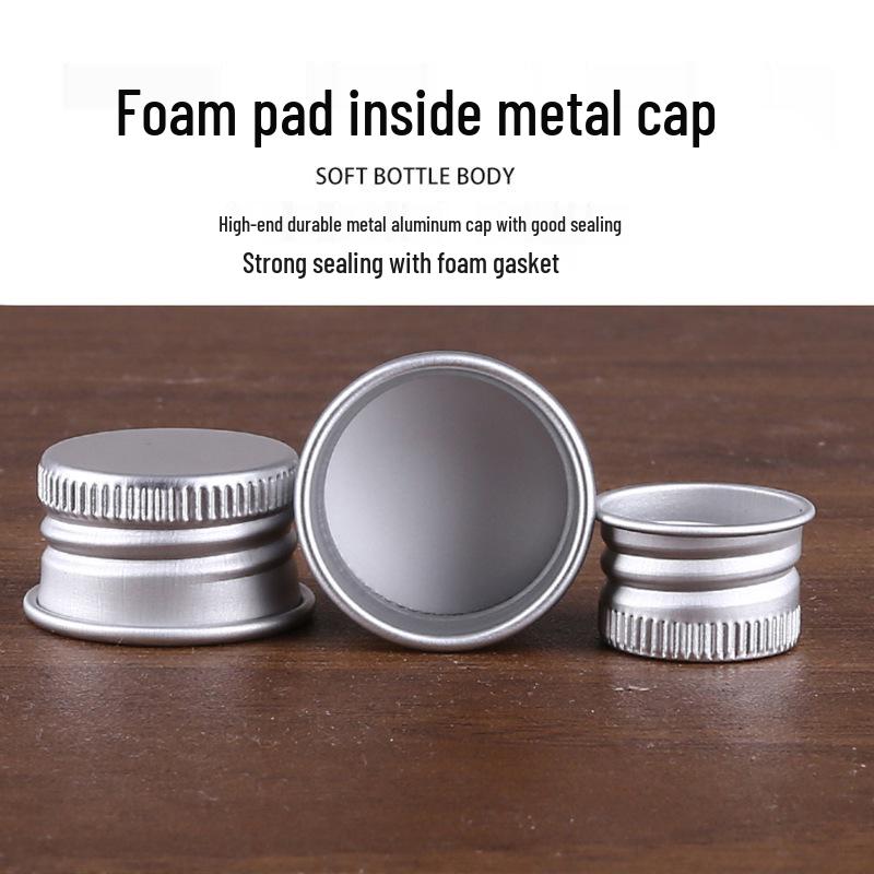 Available: 10, 30, 50ml Clear Plastic Bottle with Aluminum Cap - Small Mouth Dispensing Bottle for Liquids and Fishing Bait