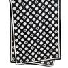 Polka Dot Scarf with Floral Pattern - 100% Viscose, 178x66 , Black and White