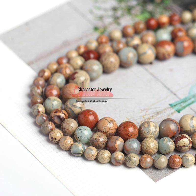 Shoushan Stone Loose Beads for DIY Jewelry Accessories - Bracelet and Round Beads Semi-Finished Products