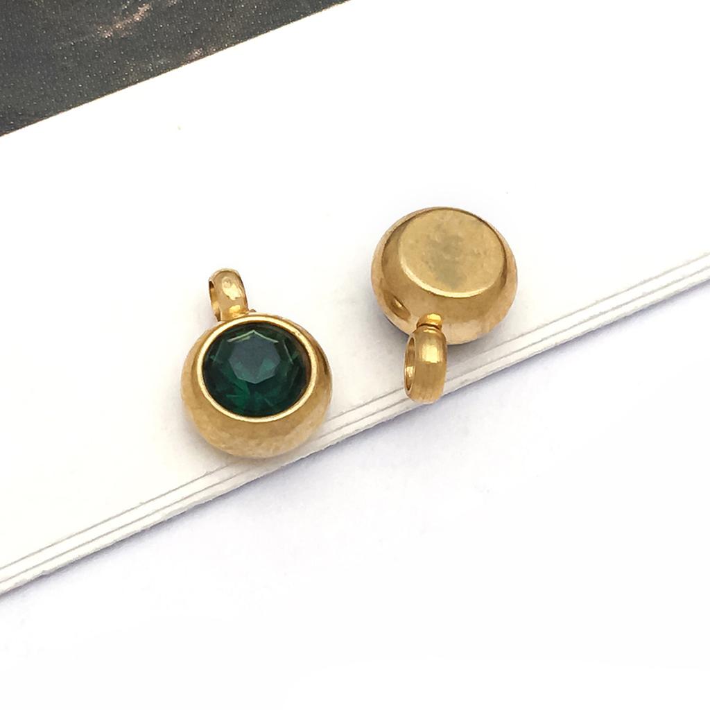 DIY alloy jewelry accessories inlaid with colored diamonds, twelve-star birthstone, birthstone, zodiac stone necklace, bracelet, small pendant.