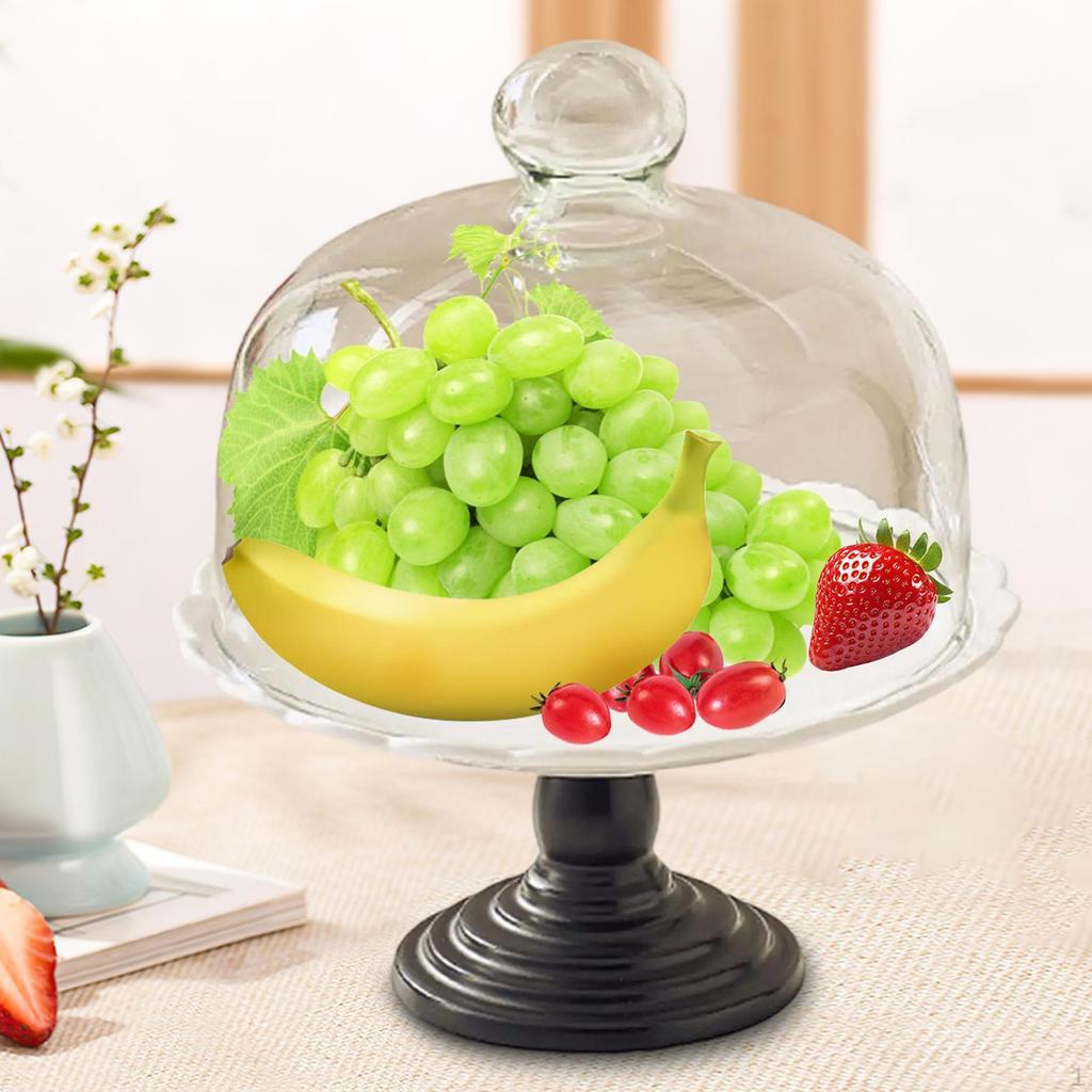 Cake Stand with Cover Plate Dessert Platter Display for Holiday Shop
