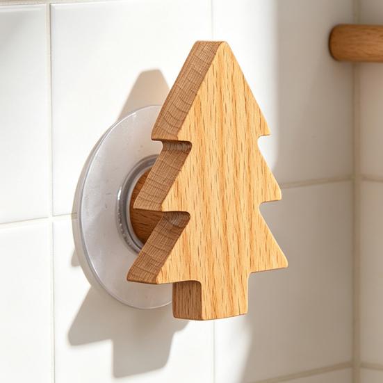 Kids Room Wall Hooks Wooden Hook, Cartoon Decorative Space Saving Hanger, Key Holders for Two Installation Ways Organizer Bedroom And