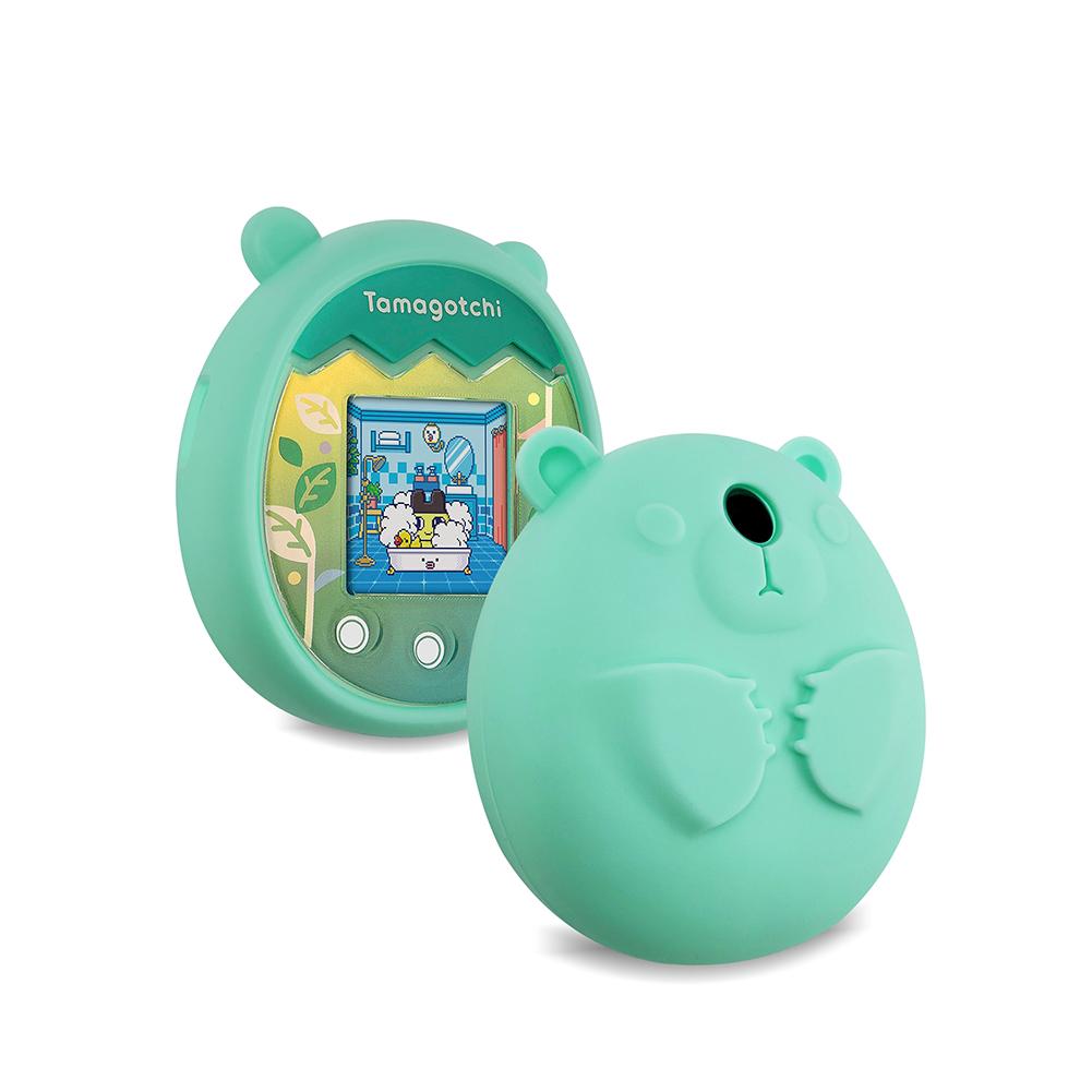 Silicone Cartoon Mouse Shape Full Protector Case for Tamagotchi Pix Virtual Pet with Lanyard