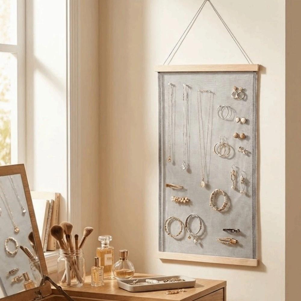 Large Capacity Hanging Earring Display Rack Mesh Grid Mesh Display Rack Living Room