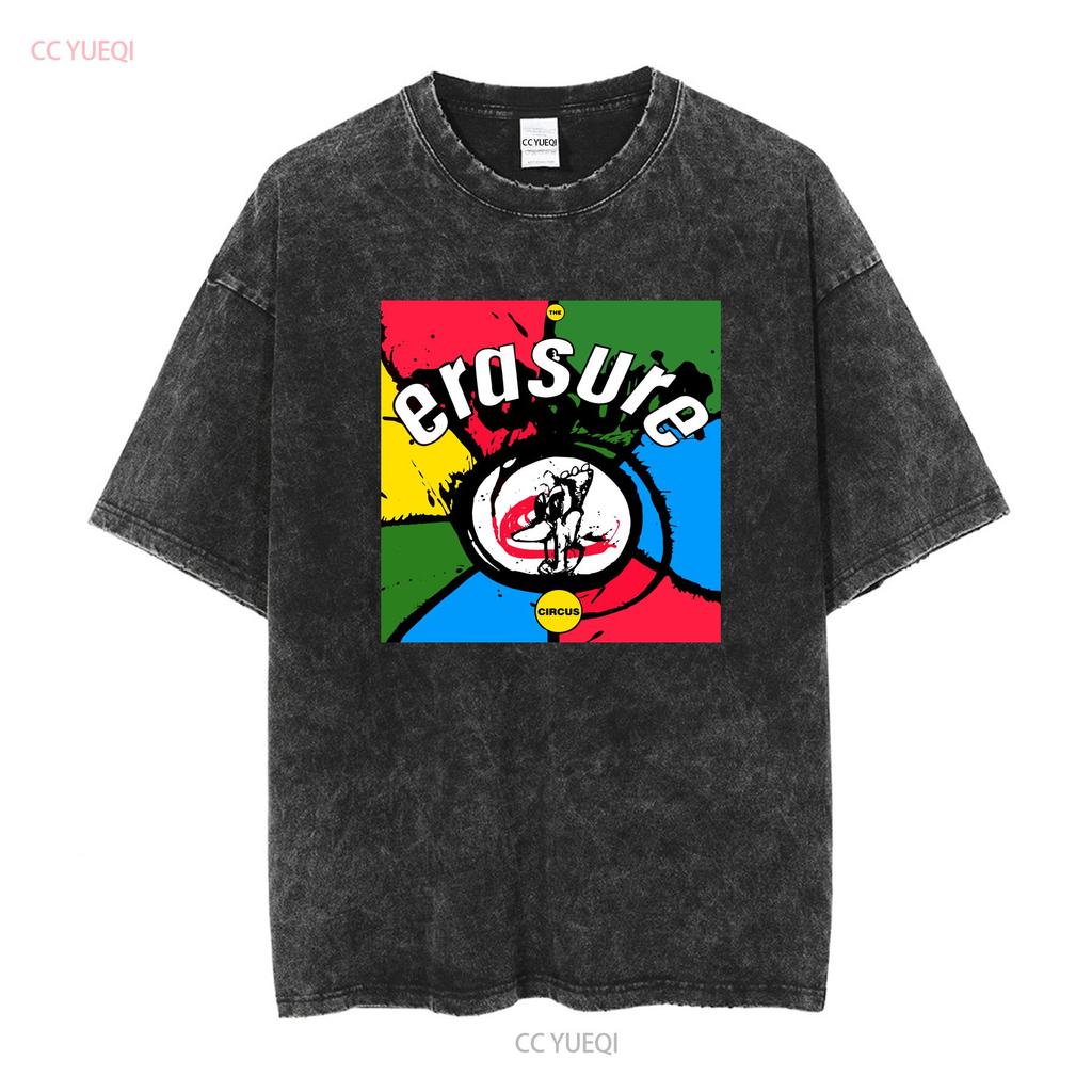 Erasure der Zirkus Aktives T-Shirt Logo Lustig Größe S bis 5XL Vintage gewaschen Lässig Unisex Gestreckt Weich Grafikdesigner Kleidung