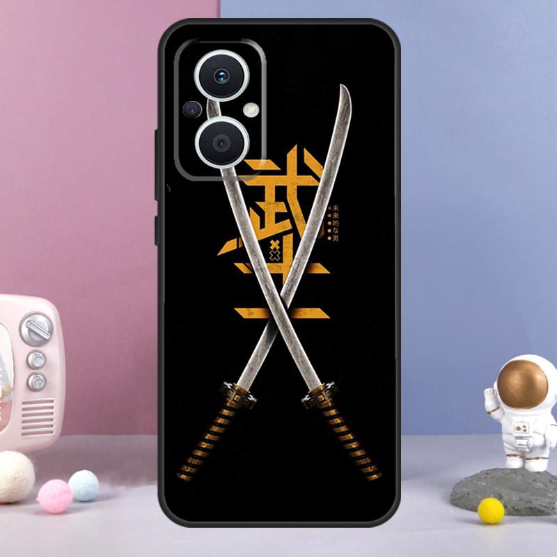 Japan Samurai Katana Funda For OPPO Reno 8 Lite 11F 12F 13F 14F 10 11 12 13 14 Pro OPPO Find X9 X5 X6 X8 Pro Case