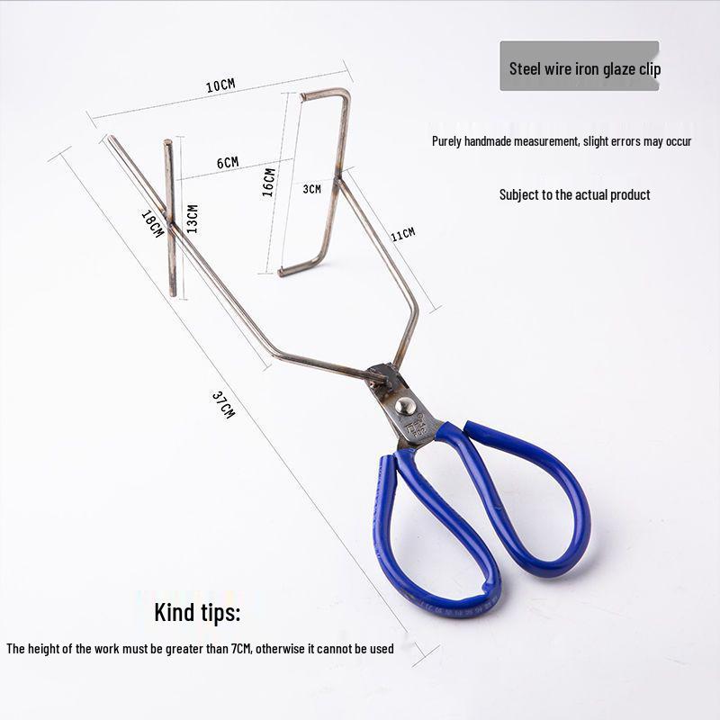 

Набор зажимов и плоскогубцев из нержавеющей стали для глазурования керамики ручной работы методом погружения.