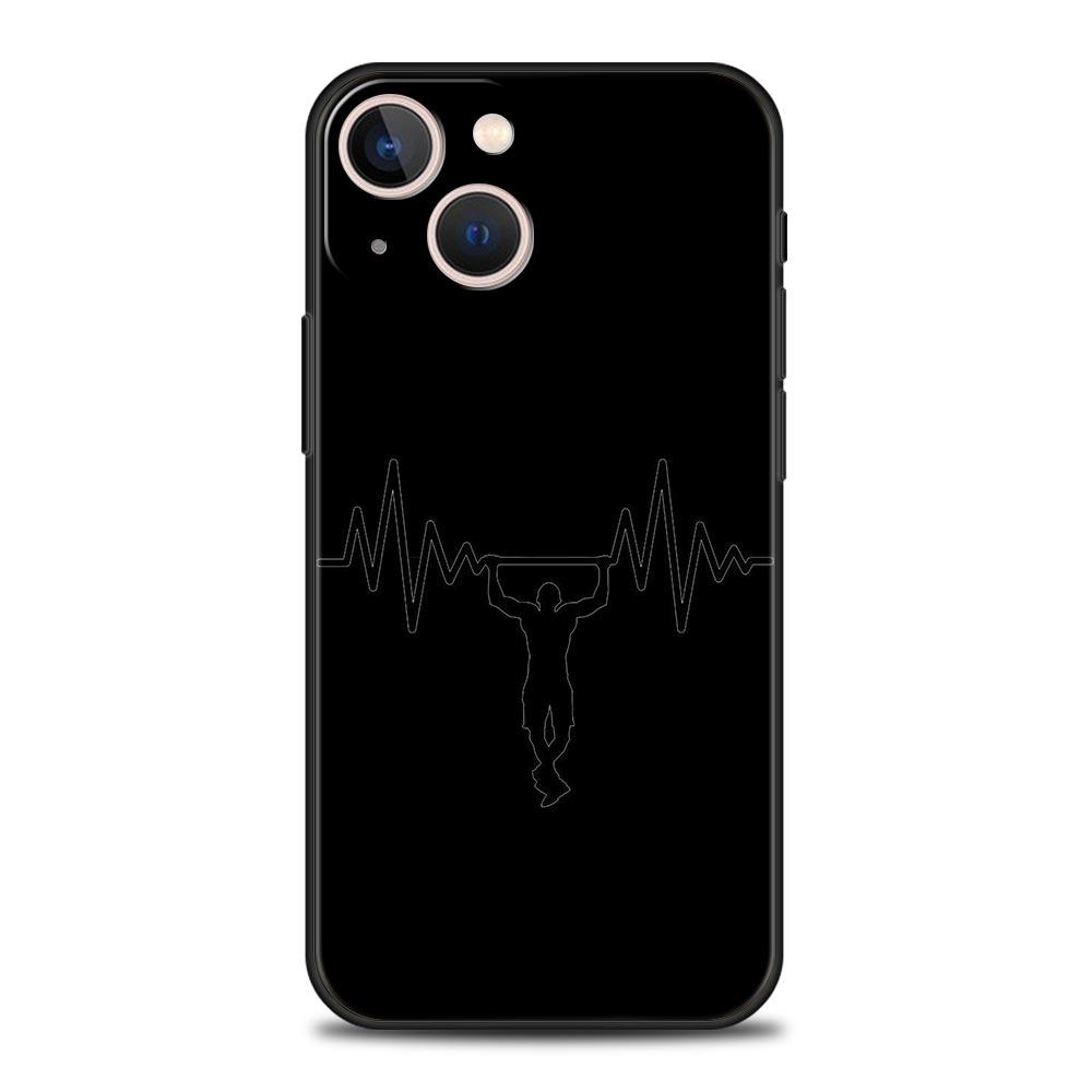 Phone Case For iPhone 16 15 14 13 12 11 Pro Max XS X XR SE 7 8 Plus Protective Shell Gym Fitness Bodybuilding iPhone 16e Cover