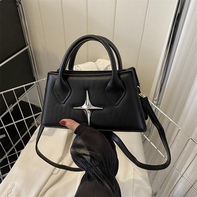 Bolsa de Mão Texturizada Feminina Fashion para o Dia a Dia Verão Estilo Estrangeiro Simples Bolsa Quadrada Pequena de Ombro Transversal