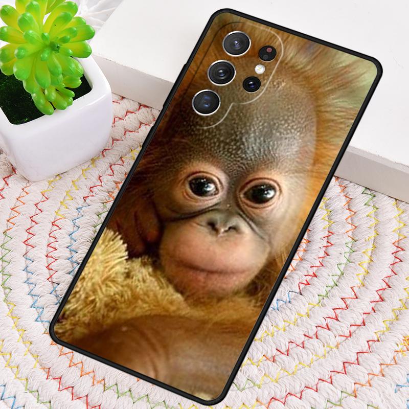 CUTE ORANGUTAN monkey BABY 1 Phone Case for Samsung Galaxy note 10 pro S26 Ultra S23 S24 FE S25 S21 S22 PLUS shockproof Cove