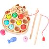 Montessori Magnetic Wooden Fishing Game for Toddlers, Fine Motor Skills Early Learning Toy for Boys & Girls Great Christmas Gift