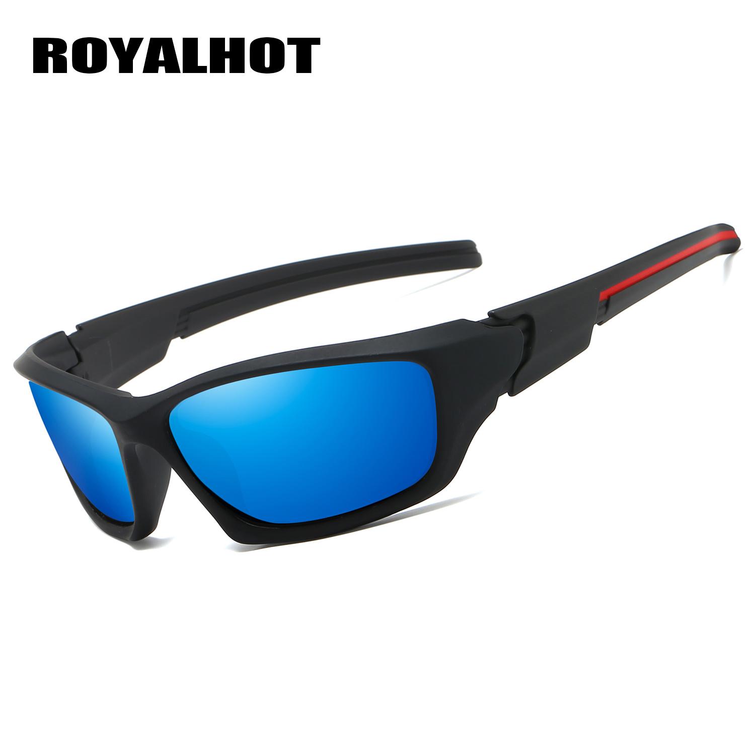 RoyalHot унисекс поляризационные спортивные солнцезащитные очки в квадратной оправе — фото 22