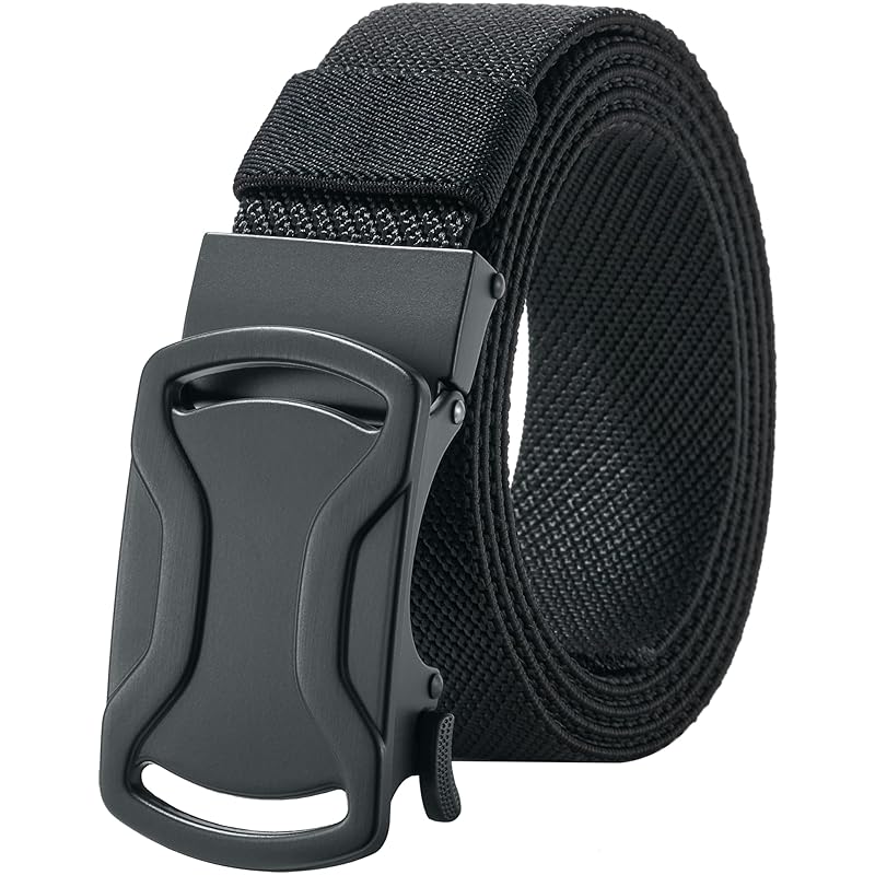 

[LionVII] belt men s Expansion and contraction - auto lock type nylon belt work sports mountain climbing golf outdoor extend No hole stepless