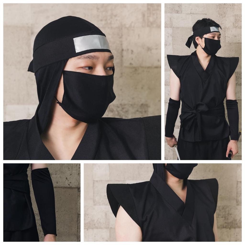 Clearstone Cosplay Halloween Ninja Size Black Suit, Unisex, 3L,