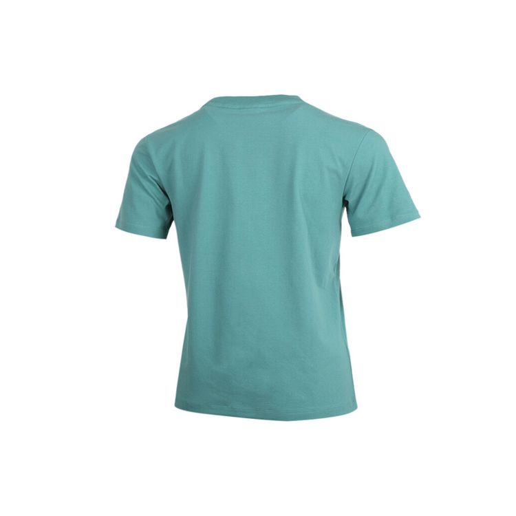 Adidas Originals Trefoil Logo Crew Neck Pullover Solid Color Sports Printed Short Sleeve T-Shirt Women Tops Future-Water-Green FM3300