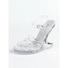 2026 Women's Special-shaped Wedge Heel Wedding Sexy High Heels Transparent Thick Heel Crystal Square Head Sandals LFD-9930-6