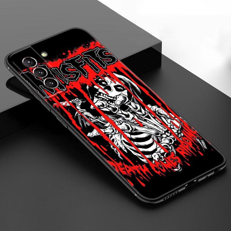 The Misfits Glenn Danzig Black Silicone Phone Case For Samsung Galaxy S23 S21 S20 FE S24 S22 Ultra S10E S10 S9 S8 Plus