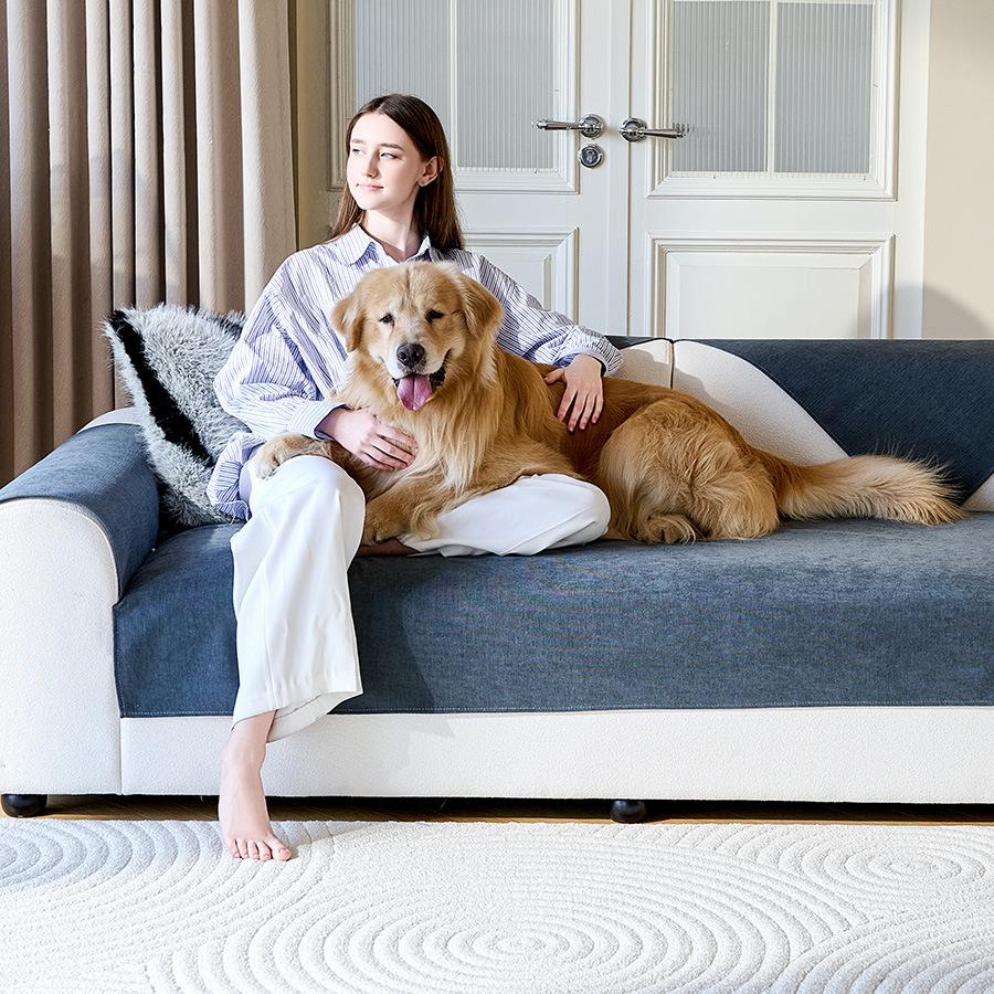 Chenier Sofa Cushion Is Universal In All Seasons, Simple And Modern Gray Cover, Non-Slip Seat Cushion, Light Luxury Sofa Cover Towel