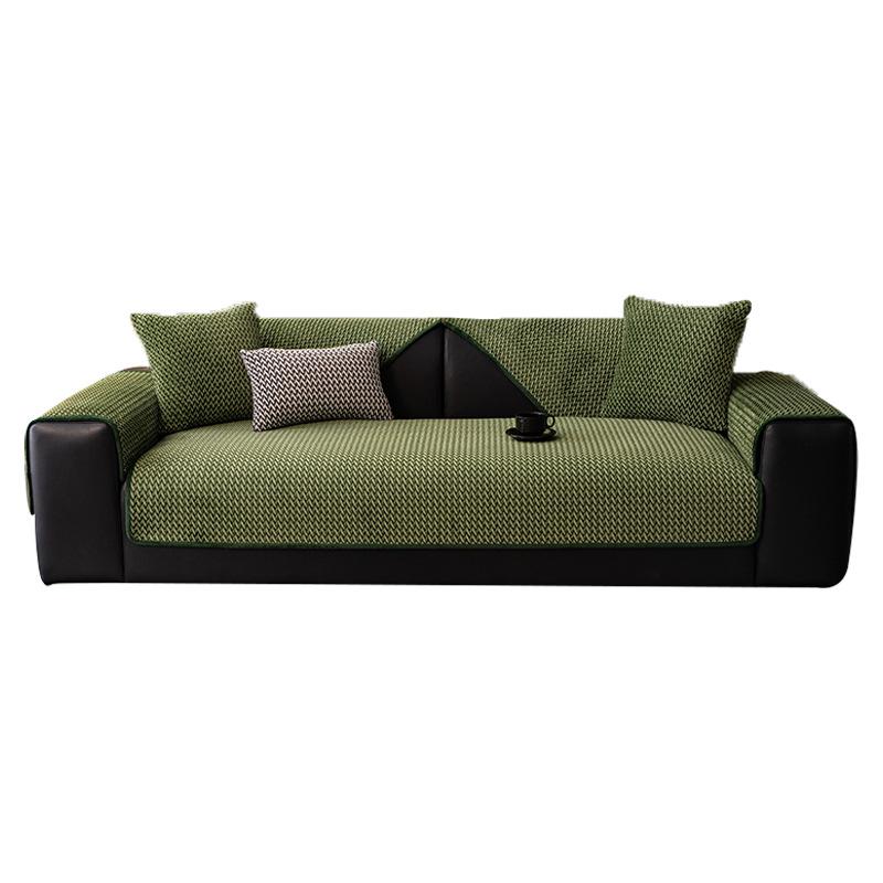 New Sofa Cushion Autumn And Winter Plush Thickened Non-Slip Seat Cushion Premium Leather Sofa Cover Cloth Towel