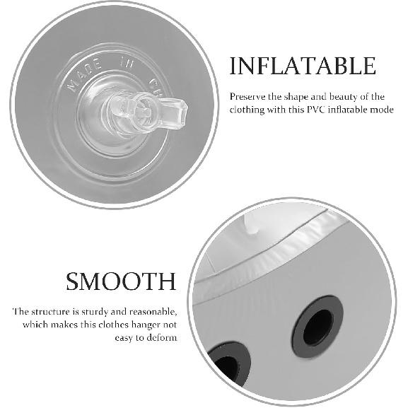 Female Mannequin Torso, 27'' Height Inflatable Half Body Model Shirt Form Display Soft Body Clothing for Upper Body Clothing Window Display Props