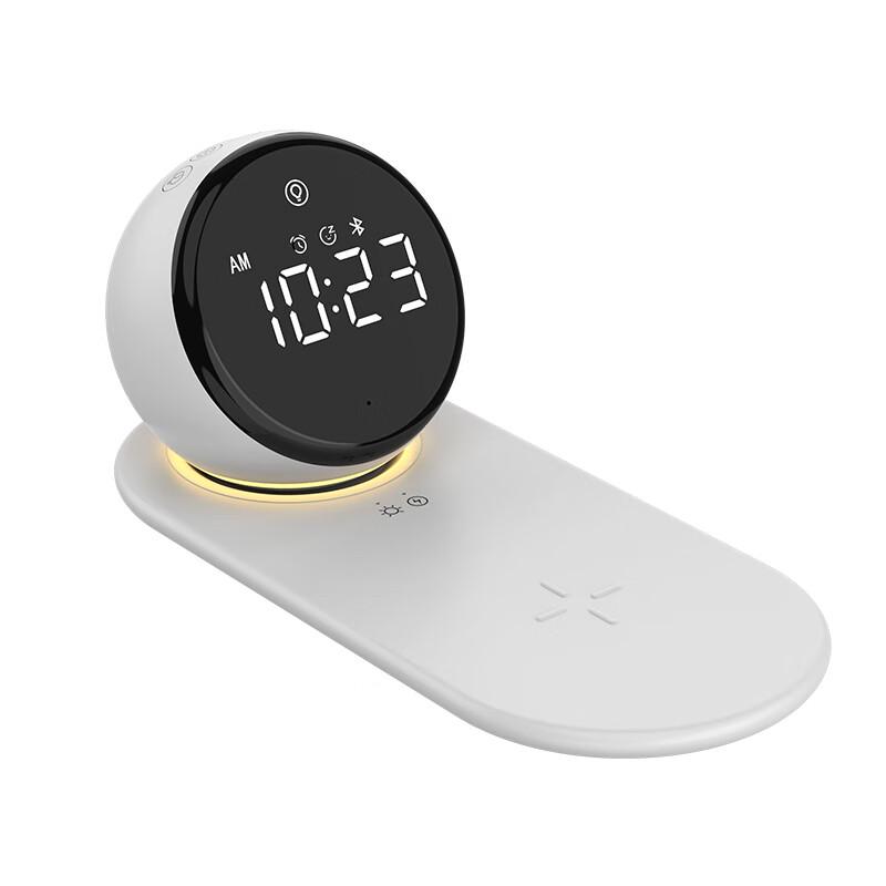 SZK-A8 Wireless Charging Bluetooth Speaker with Clock
