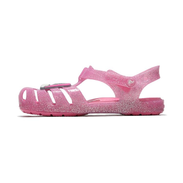 (PS) Crocs Casual Cozy Lightweight Sandals Rose Pink Kids 206956-669 EU 22-23