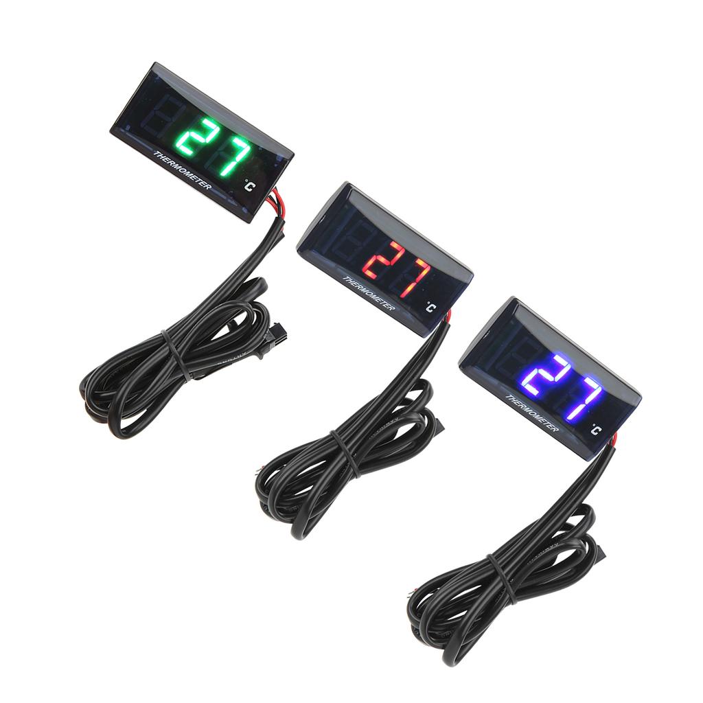 Motorcycle DC12V LCD Screen Slim Water Temperature Gauge With 16mm Tee for Motorbike
