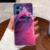 Casing For Realme C33 RMX3624 Case Aesthetic Cute Cat Astronaut Painted Transparent TPU Cover For Realme C33 4G Phone Case Shell